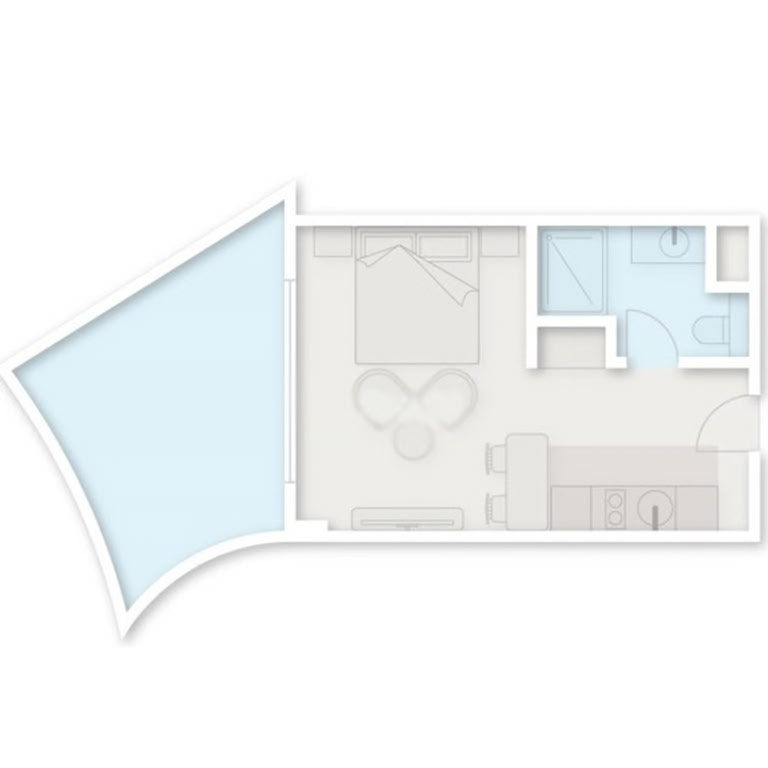 1-комнатная квартира № 1222, 41 м² на 12-м этаже в Next Collection, корпус 1 — планировка 1