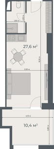 Studio — 38 m²
