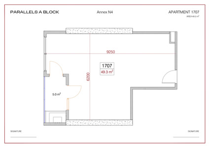 1-room — 49.3 m²