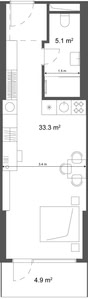 Студия — 38.2–38.5 м²