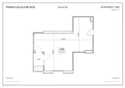 1-room — 52.1 m²