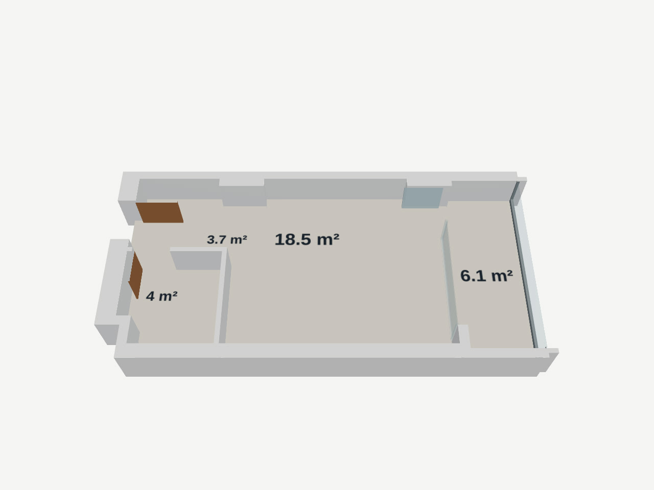 Studio 711, 33.3 m² on floor 7 at Lagoon Resort, Building B — floor plan 1