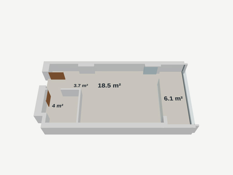 Планіроўка — Студыя 711, 33,3 м² на 7 паверсе ў Lagoon Resort, корпус B