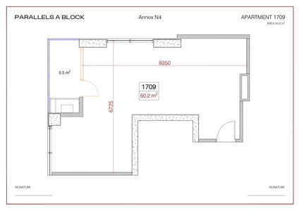 1-room — 50.1–50.2 m²