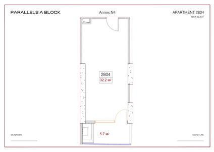 Studio — 32–32.4 m²