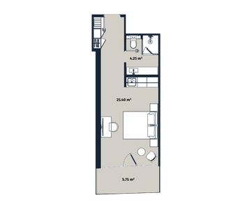 Студія — 34.5–34.7 м²