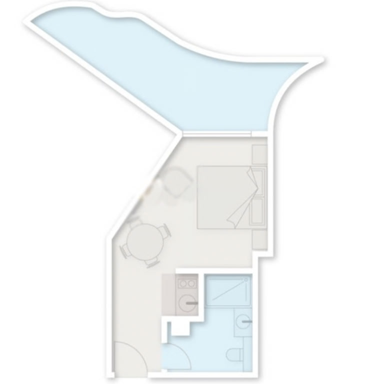 1-пакоевая кватэра № 1116, 50,5 м² на 11-м паверсе ў Next Collection, корпус 1 — планіроўка 1