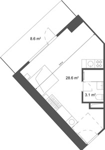 Студия — 37.2–37.4 м²