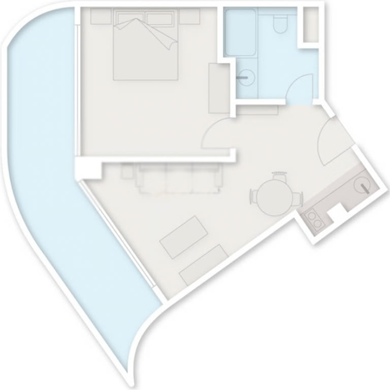 2-комнатная квартира 448, 72,8 м² на 4 этаже в Next Collection, корпус 1 — планировка 1