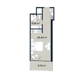 Студія — 35.2 м²