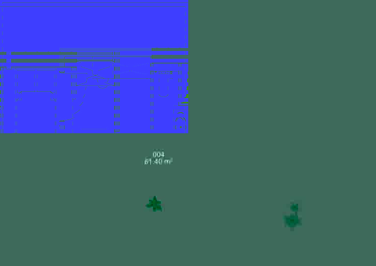 2-ოთახიანი ბინა № 604, 61.4 მ², 6-ე სართულზე Monogram-ში, კორპუსი 1 — გეგმა 1